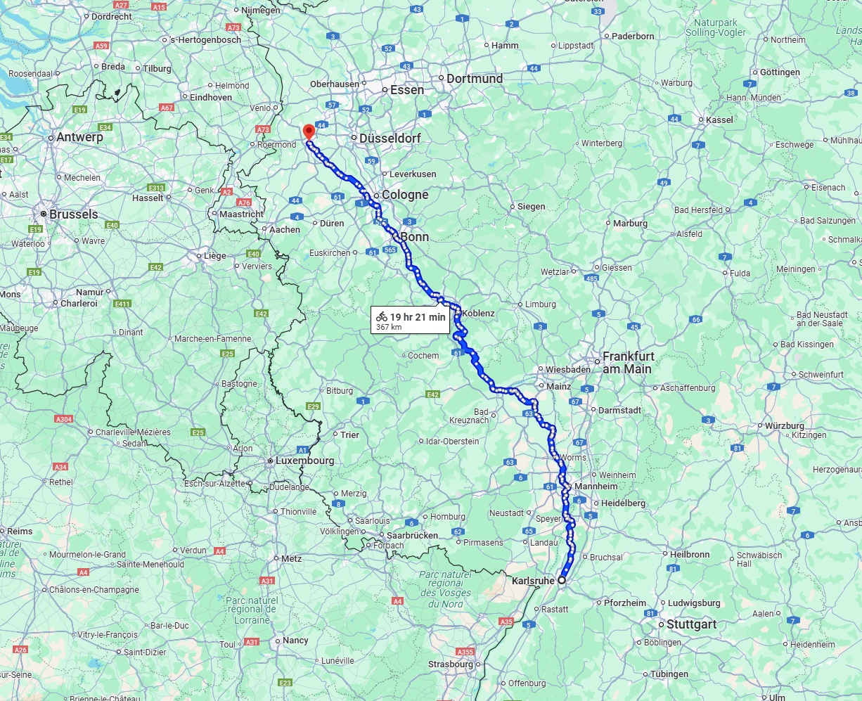 Anreise von Karlsruhe Zu Mönchengladbach Über 