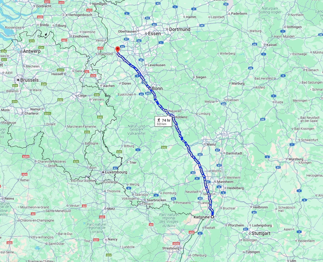 Anreise von Karlsruhe Zu Mönchengladbach Über 