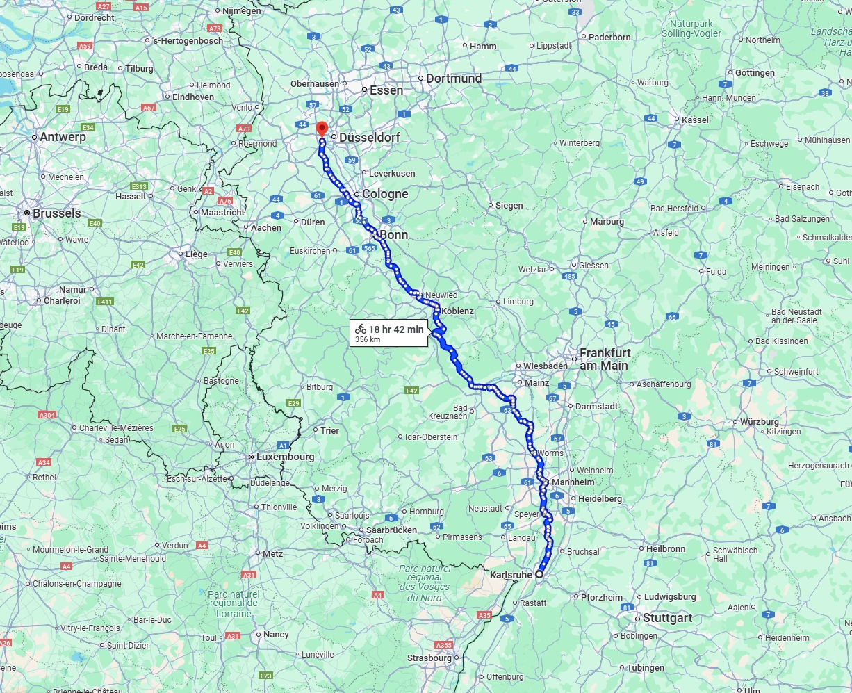 Anreise von Karlsruhe Zu Neuss Über 
