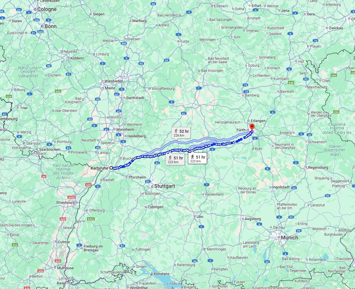 Anreise von Karlsruhe Zu Nürnberg Über 