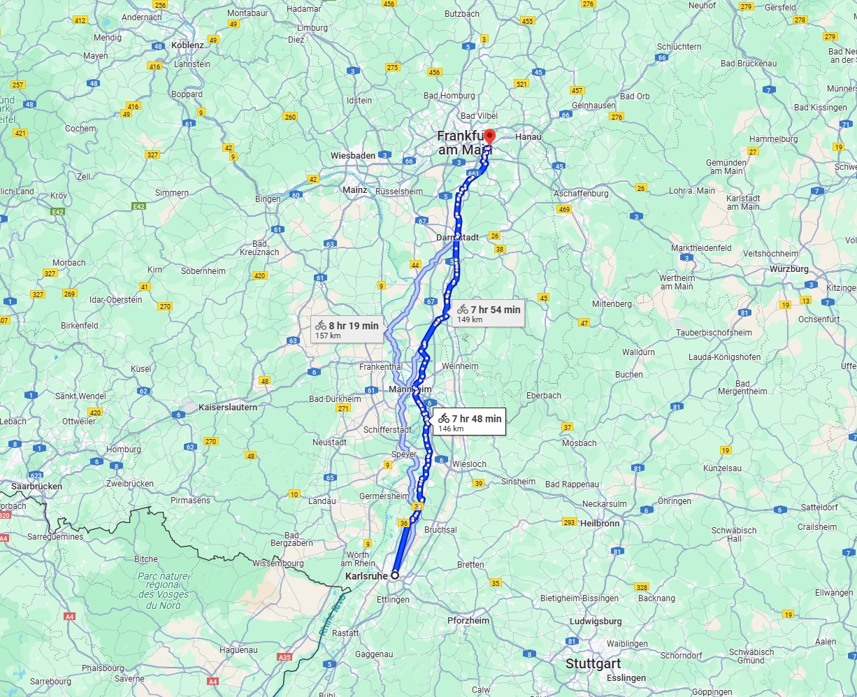 Anreise von Karlsruhe Zu Offenbach am Main Über 