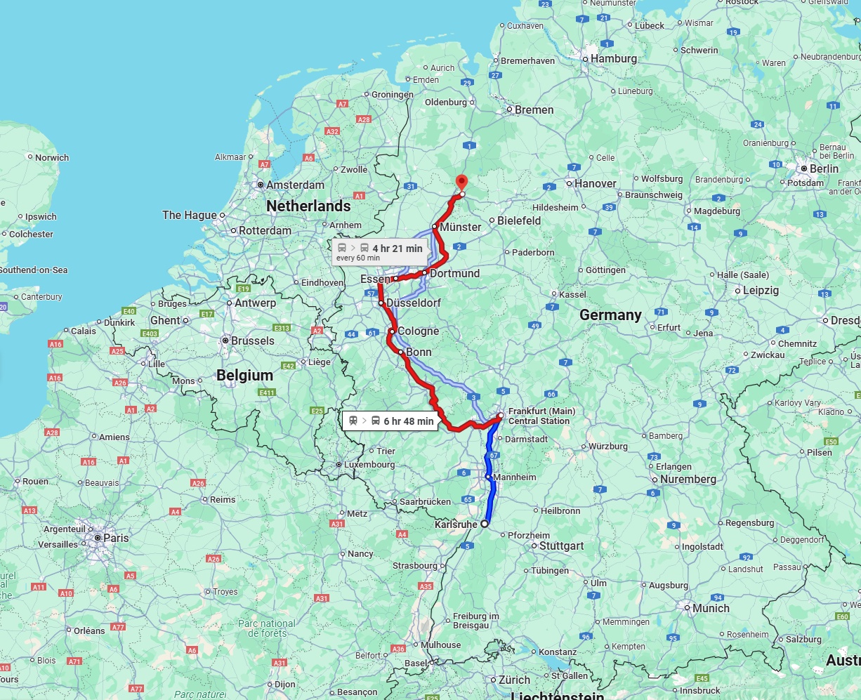 Anreise von Karlsruhe Zu Osnabrück Über 