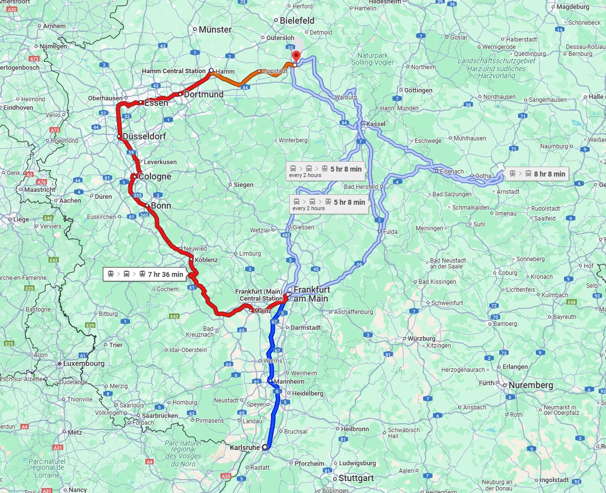 Anreise von Karlsruhe Zu Paderborn Über 