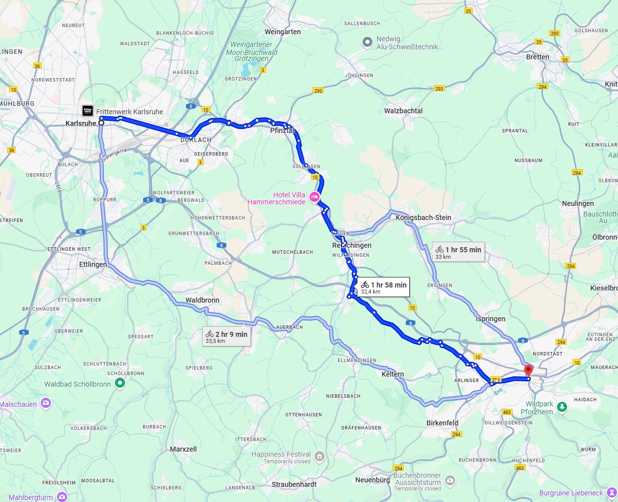 Anreise von Karlsruhe Zu Pforzheim Über 