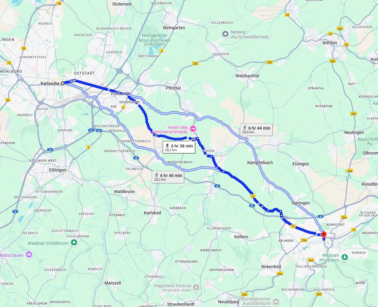 Anreise von Karlsruhe Zu Pforzheim Über 