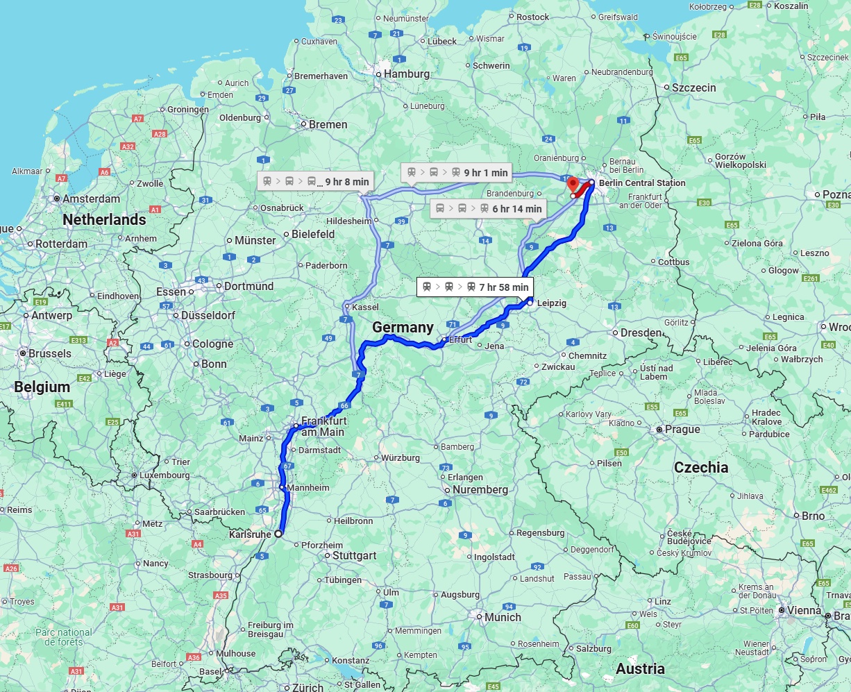 Anreise von Karlsruhe Zu Potsdam Über 