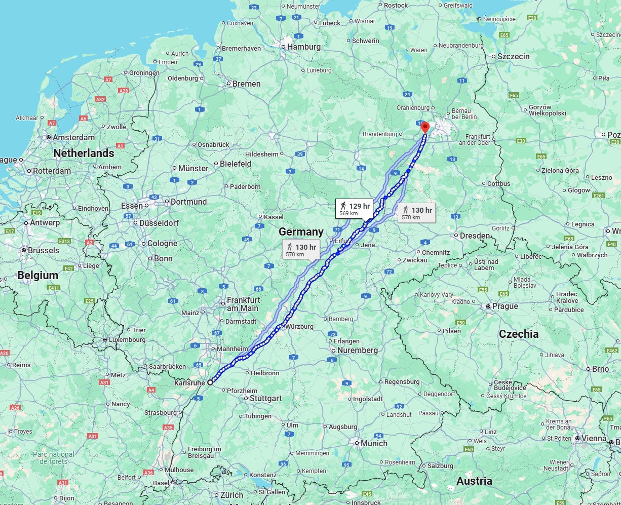 Anreise von Karlsruhe Zu Potsdam Über 