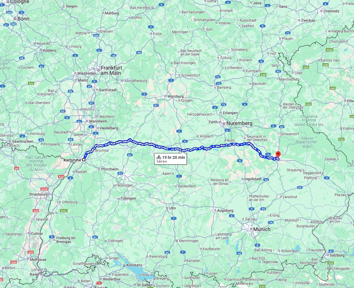 Anreise von Karlsruhe Zu Regensburg Über 