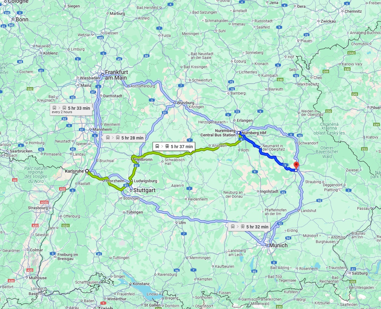Anreise von Karlsruhe Zu Regensburg Über 