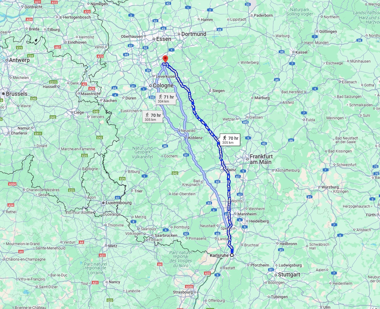 Anreise von Karlsruhe Zu Remscheid Über 