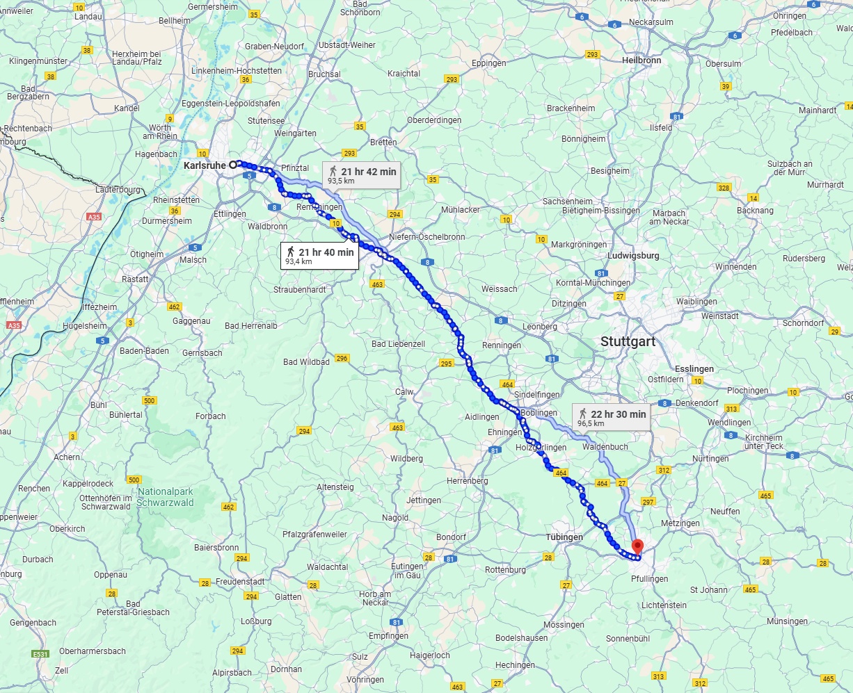 Anreise von Karlsruhe Zu Reutlingen Über 