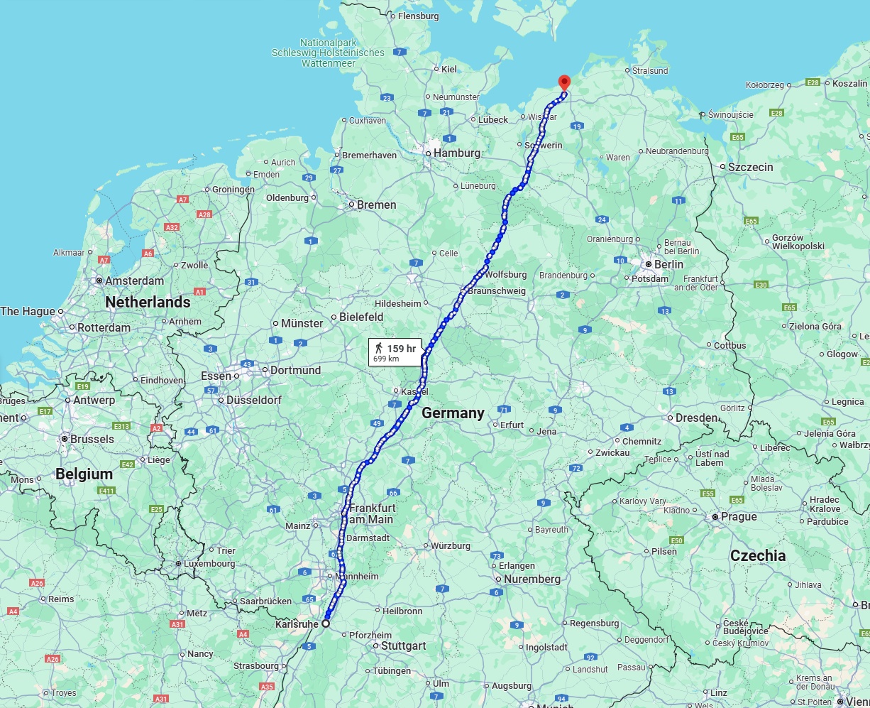 Anreise von Karlsruhe Zu Rostock Über 