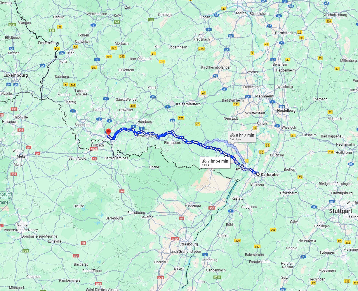 Anreise von Karlsruhe Zu Saarbrücken Über 
