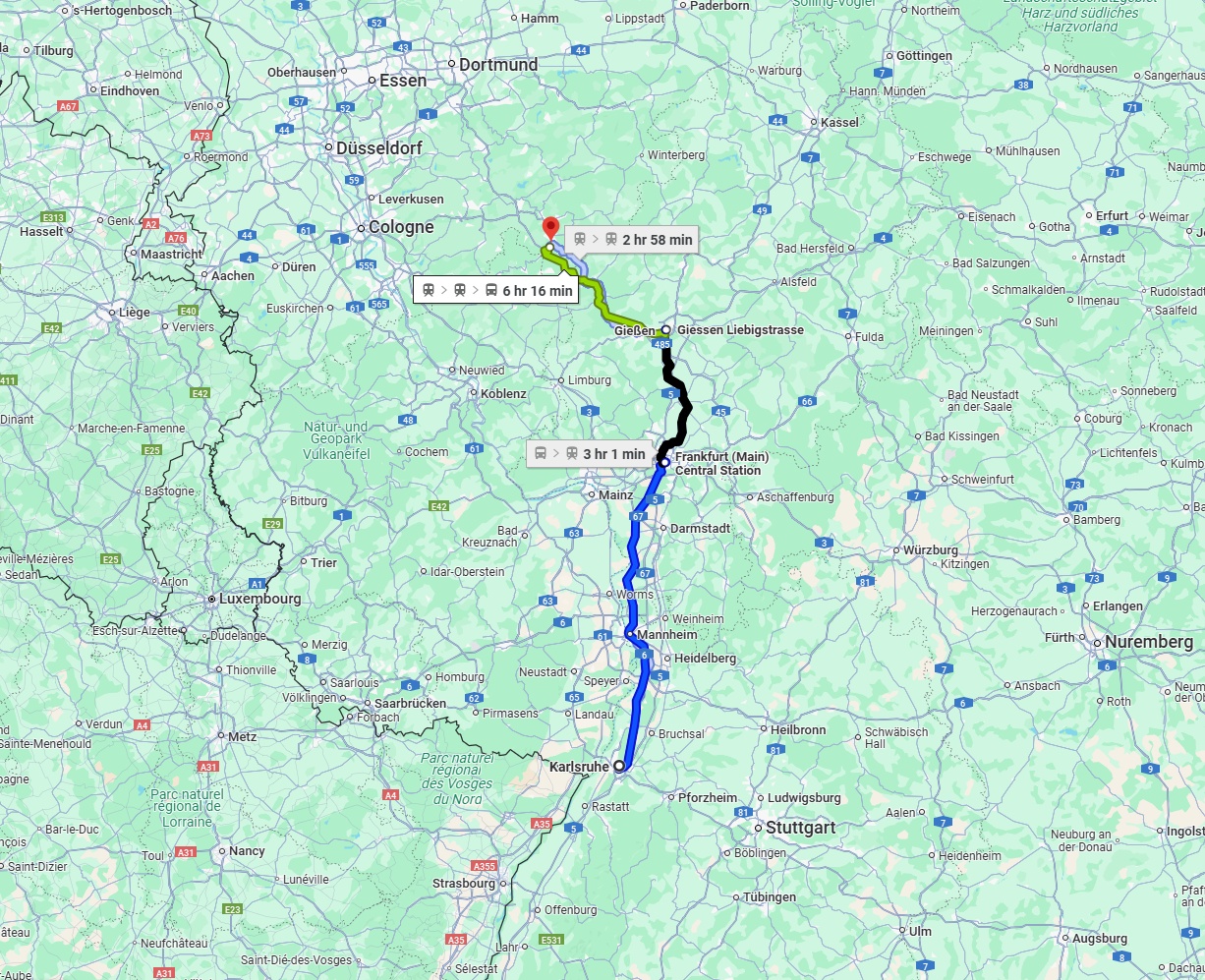 Anreise von Karlsruhe Zu Siegen Über 