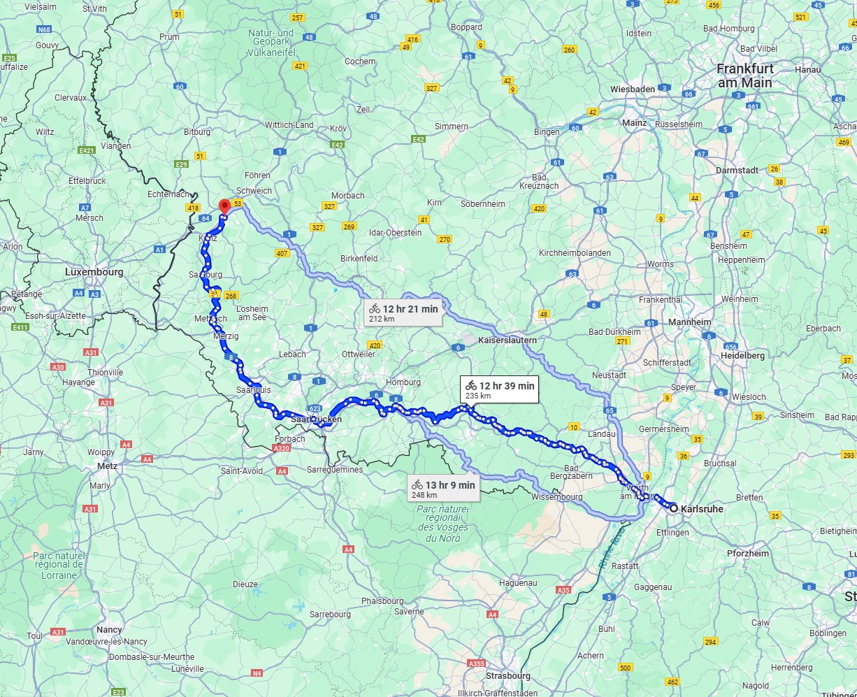 Anreise von Karlsruhe Zu Trier Über 