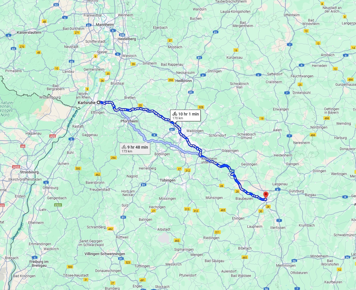 Anreise von Karlsruhe Zu Ulm Über 