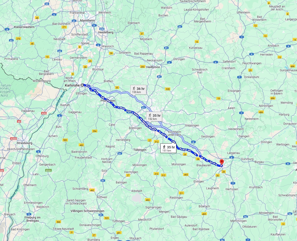 Anreise von Karlsruhe Zu Ulm Über 