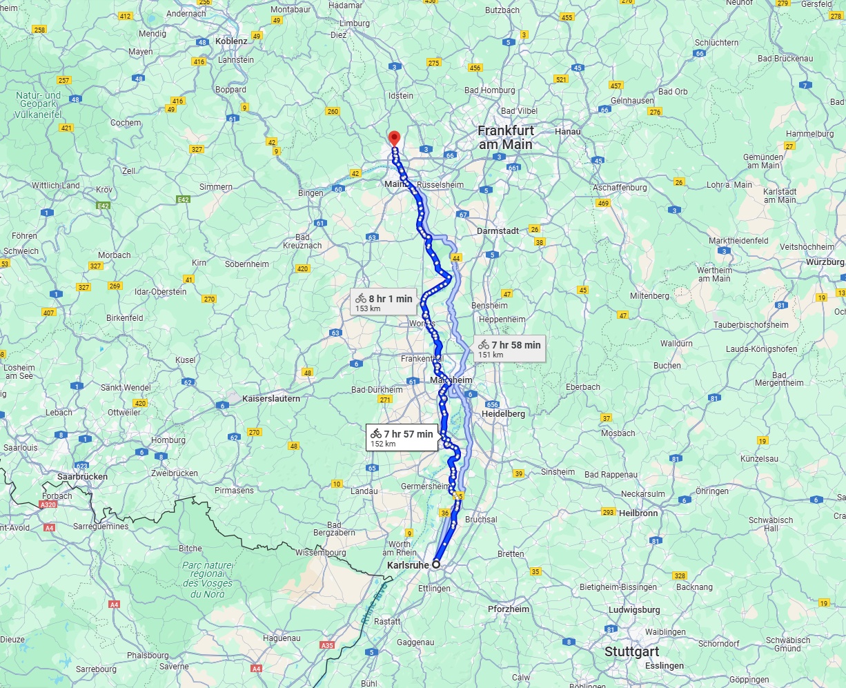 Anreise von Karlsruhe Zu Wiesbaden Über 