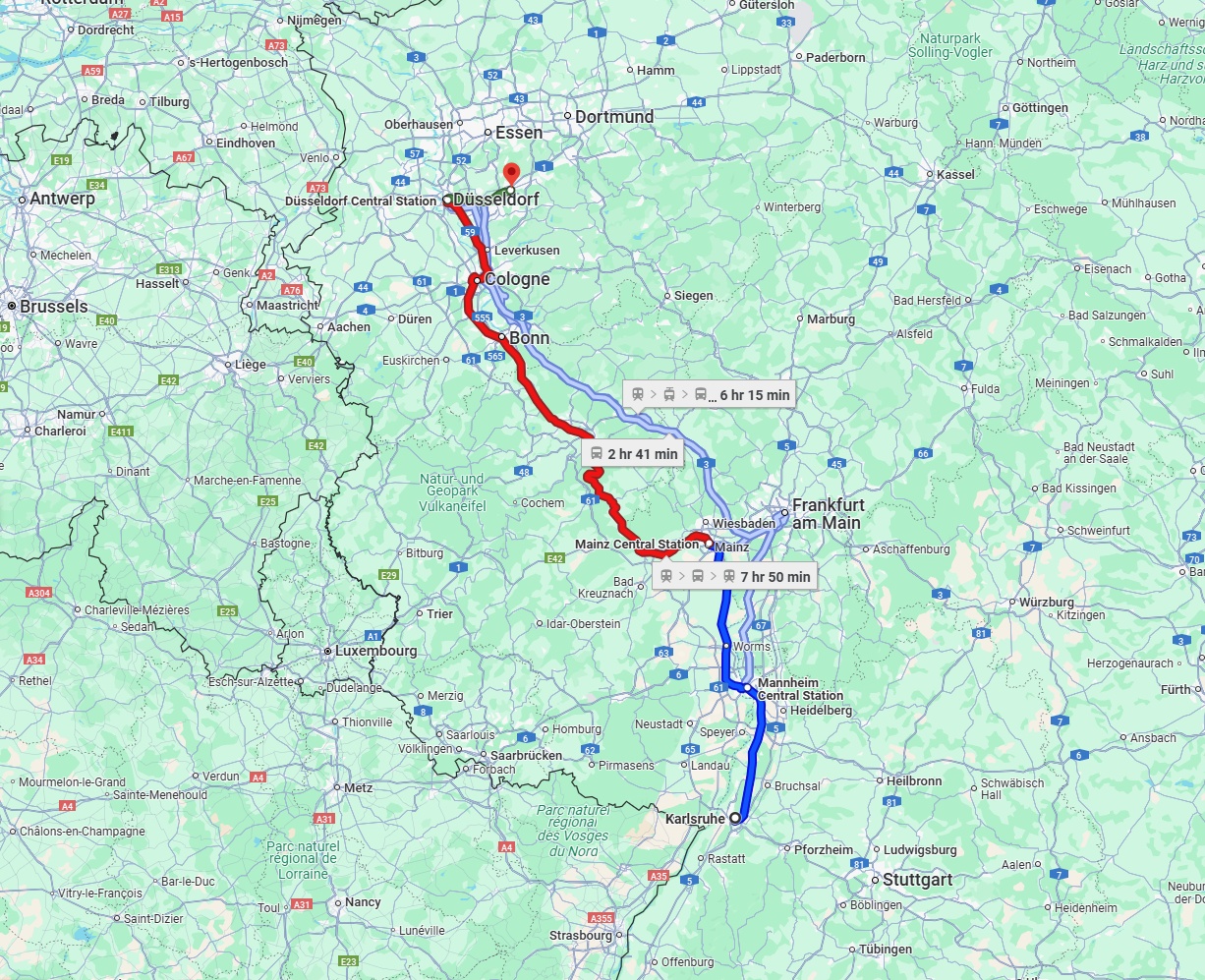 Anreise von Karlsruhe Zu Wuppertal Über 