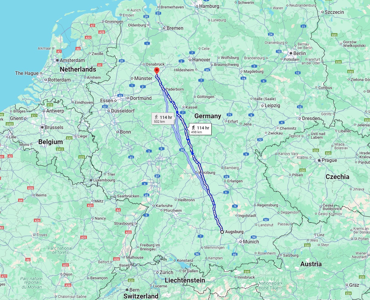 Anreise von Augsburg Zu Bielefeld Über 