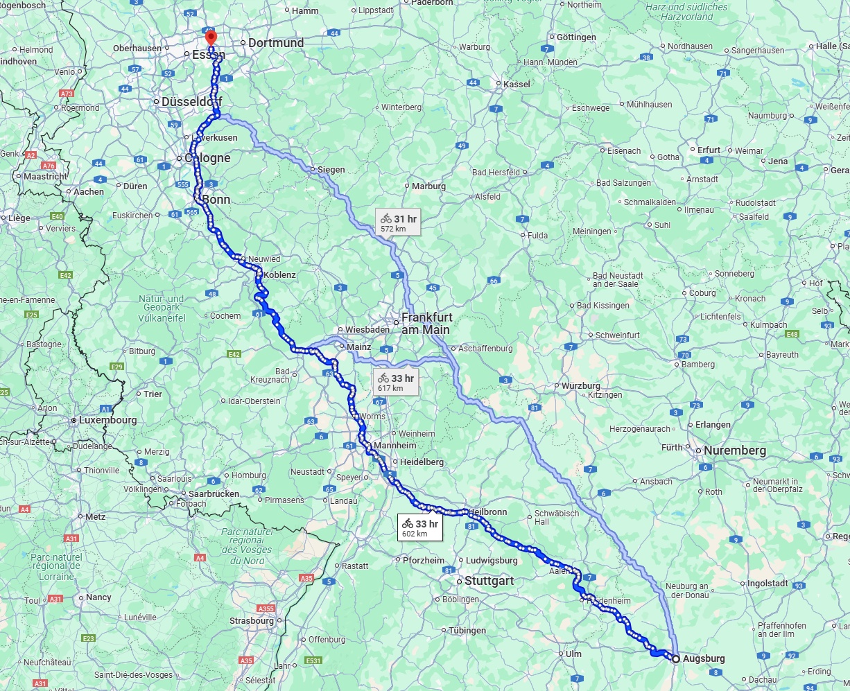 Anreise von Augsburg Zu Bochum Über 