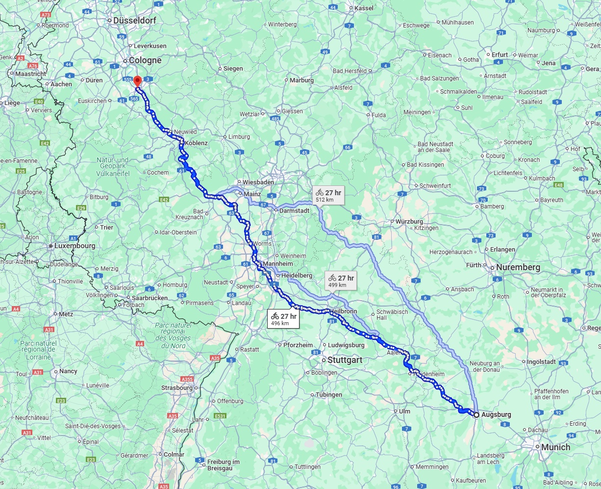 Anreise von Augsburg Zu Bonn Über 