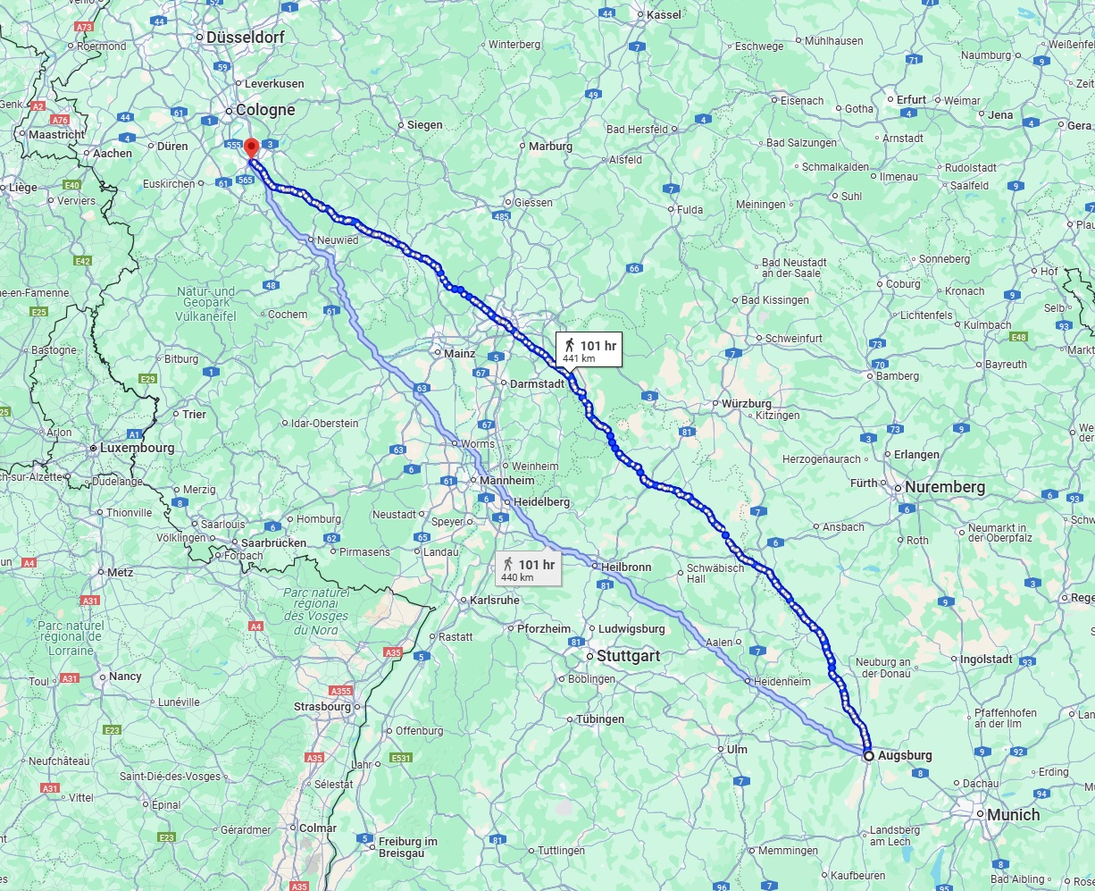 Anreise von Augsburg Zu Bonn Über 