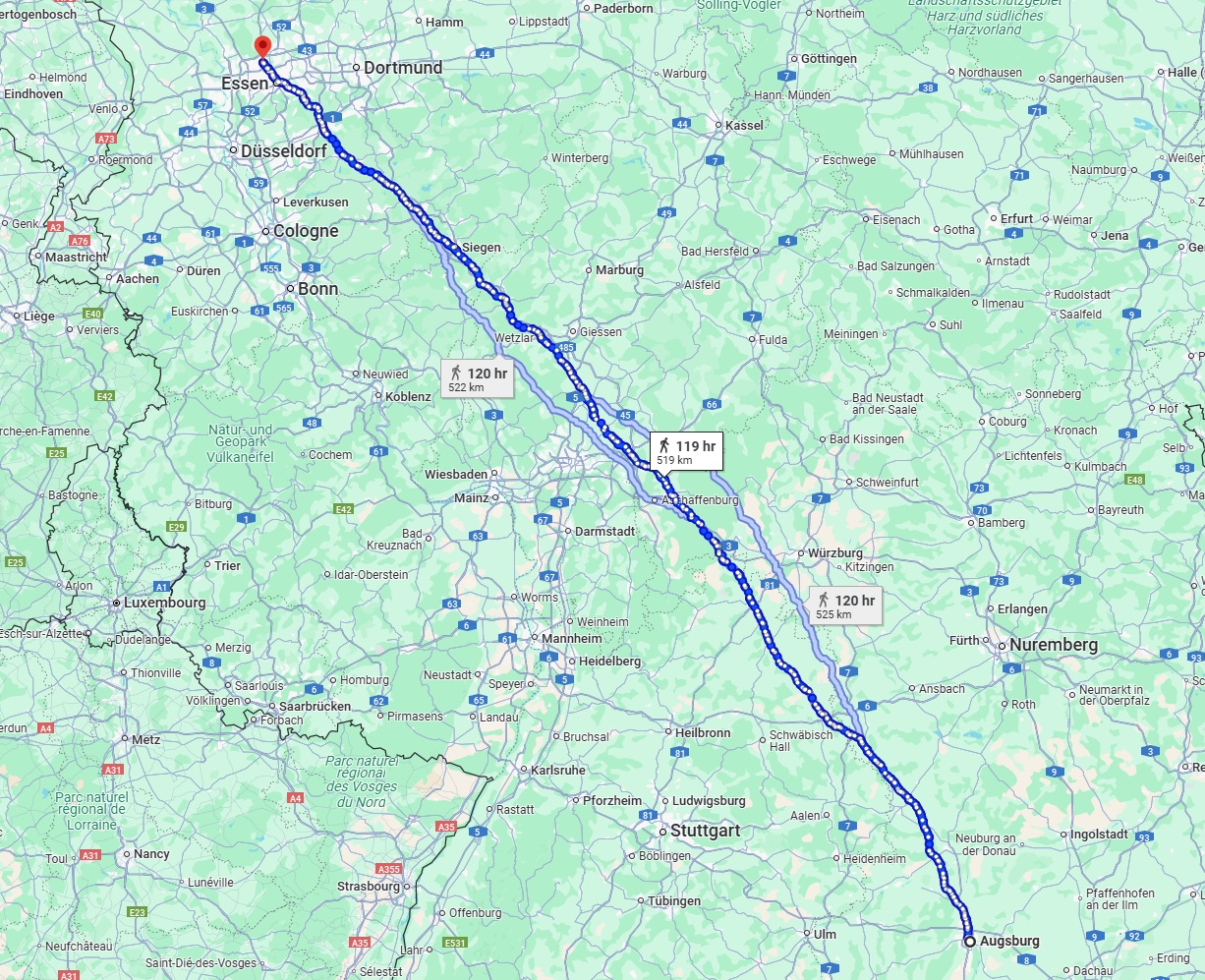 Anreise von Augsburg Zu Bottrop Über 