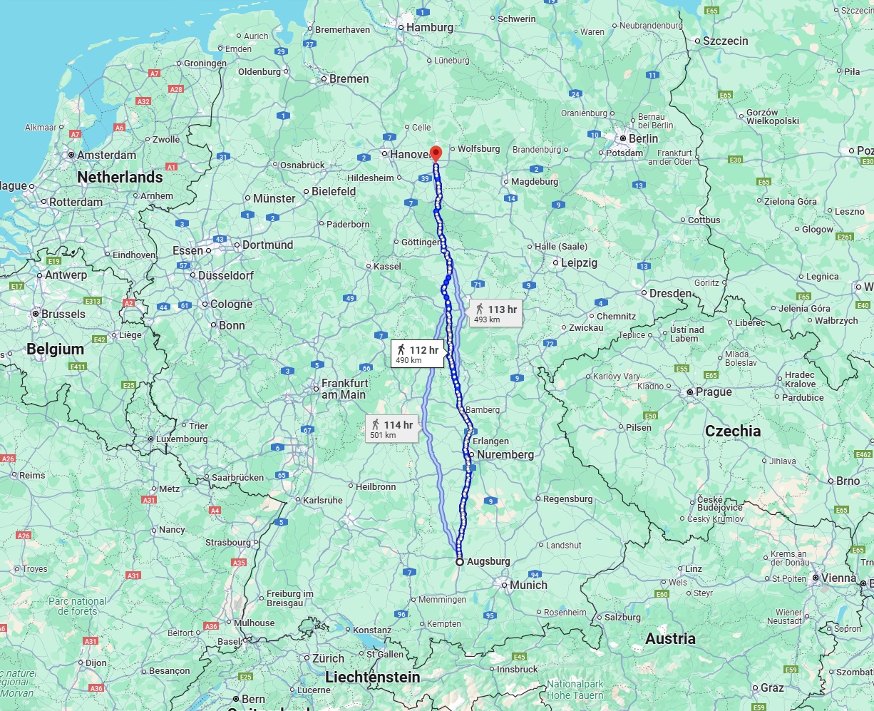 Anreise von Augsburg Zu Braunschweig Über 