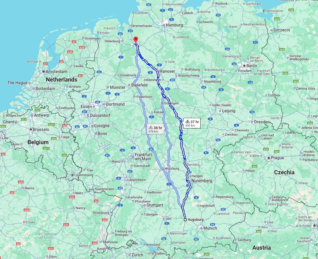 Anreise von Augsburg Zu Bremen Über 