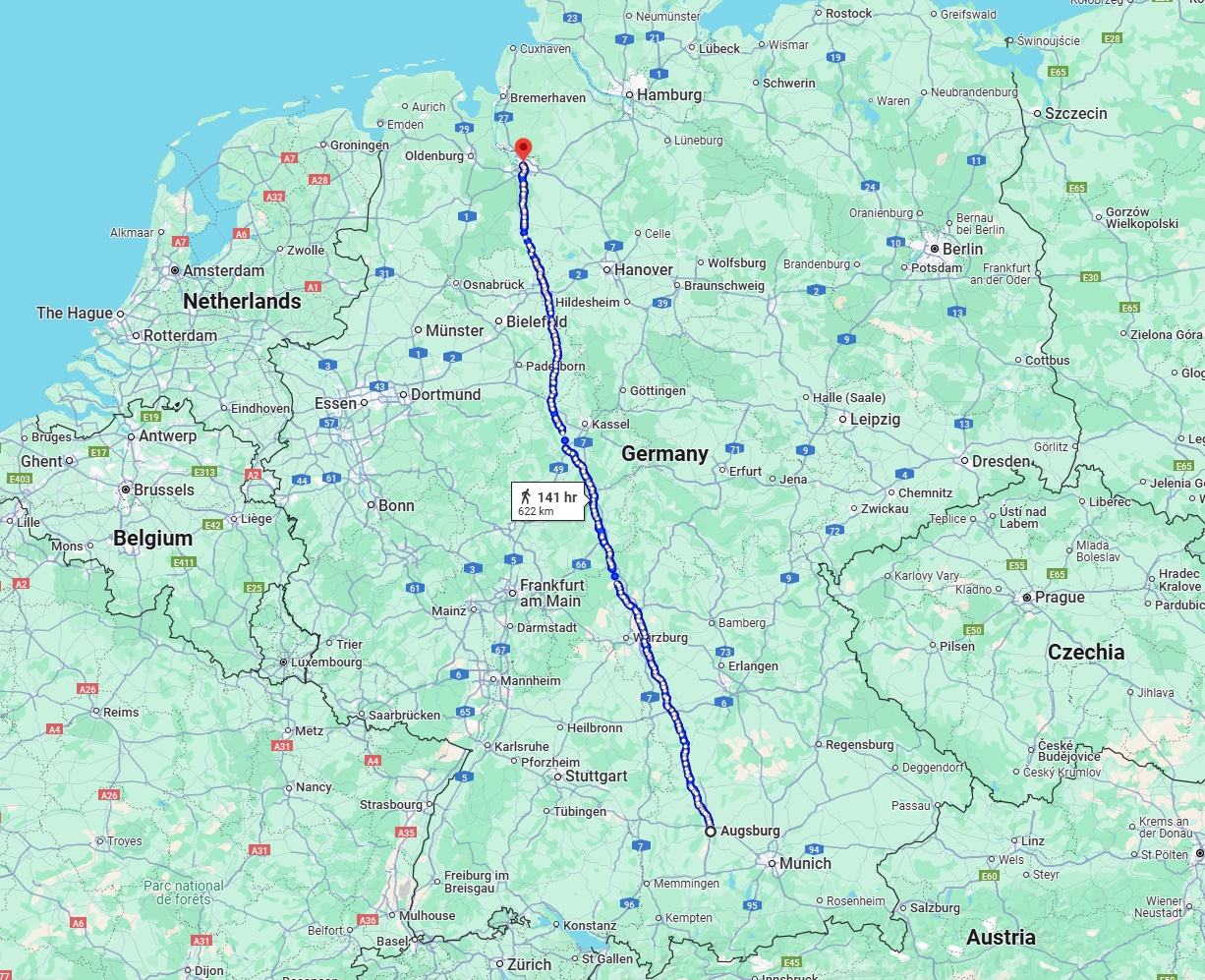 Anreise von Augsburg Zu Bremen Über 
