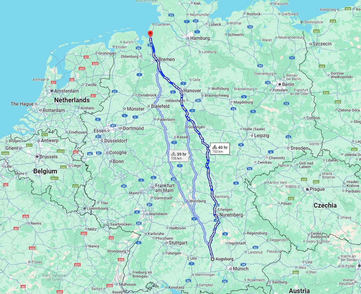 Anreise von Augsburg Zu Bremerhaven Über 