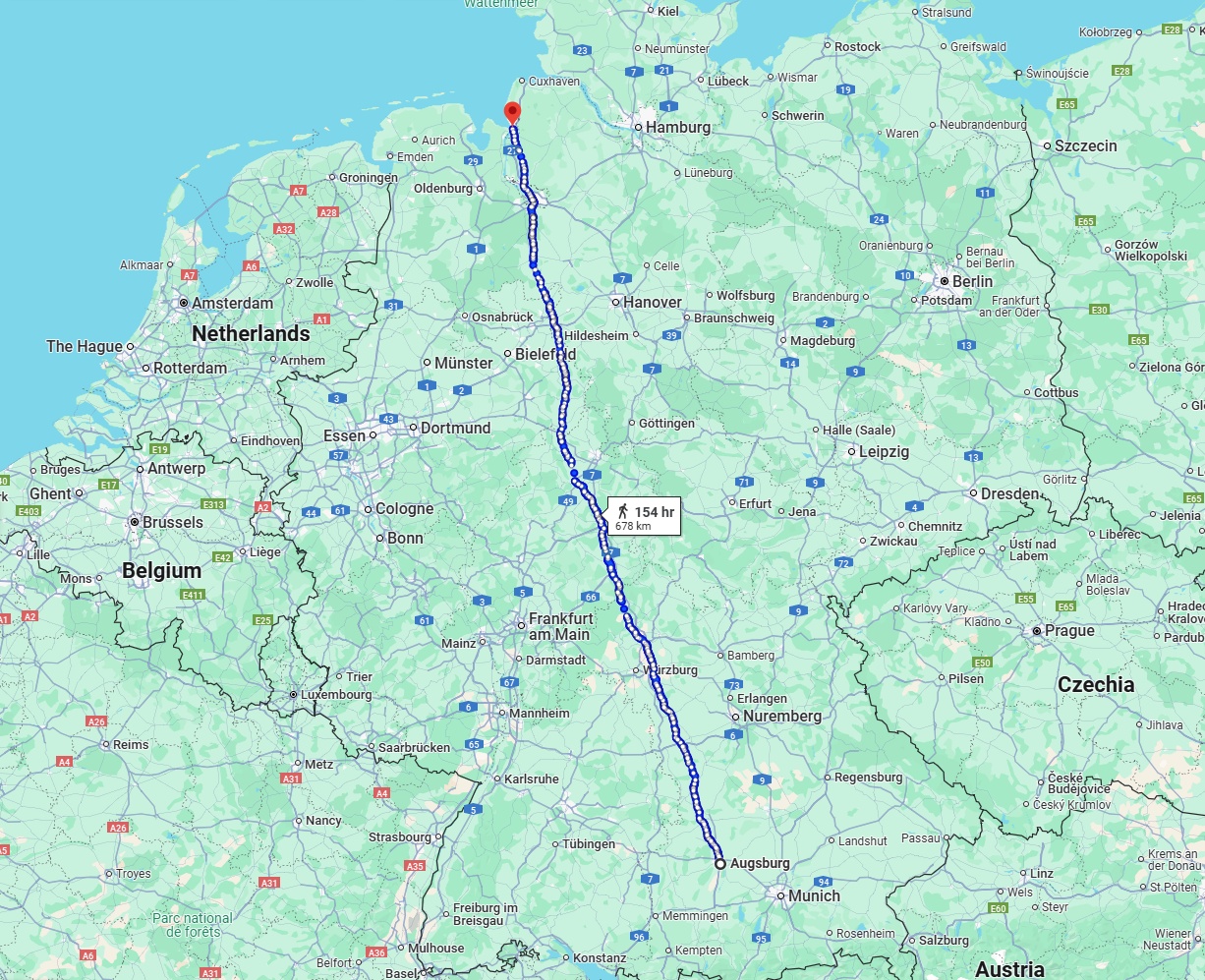 Anreise von Augsburg Zu Bremerhaven Über 