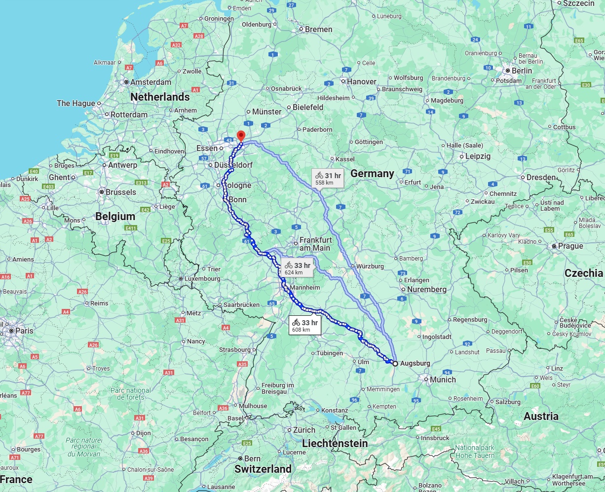 Anreise von Augsburg Zu Dortmund Über 