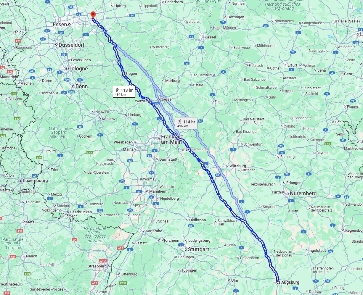 Anreise von Augsburg Zu Dortmund Über 