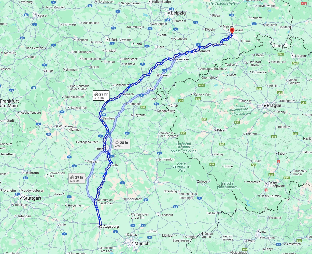 Anreise von Augsburg Zu Dresden Über 