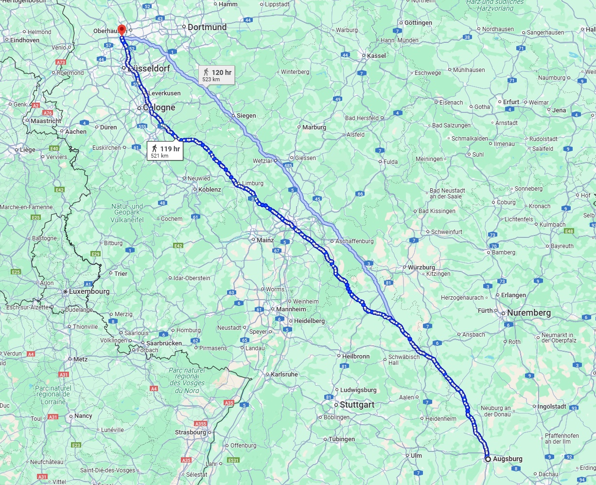 Anreise von Augsburg Zu Duisburg Über 