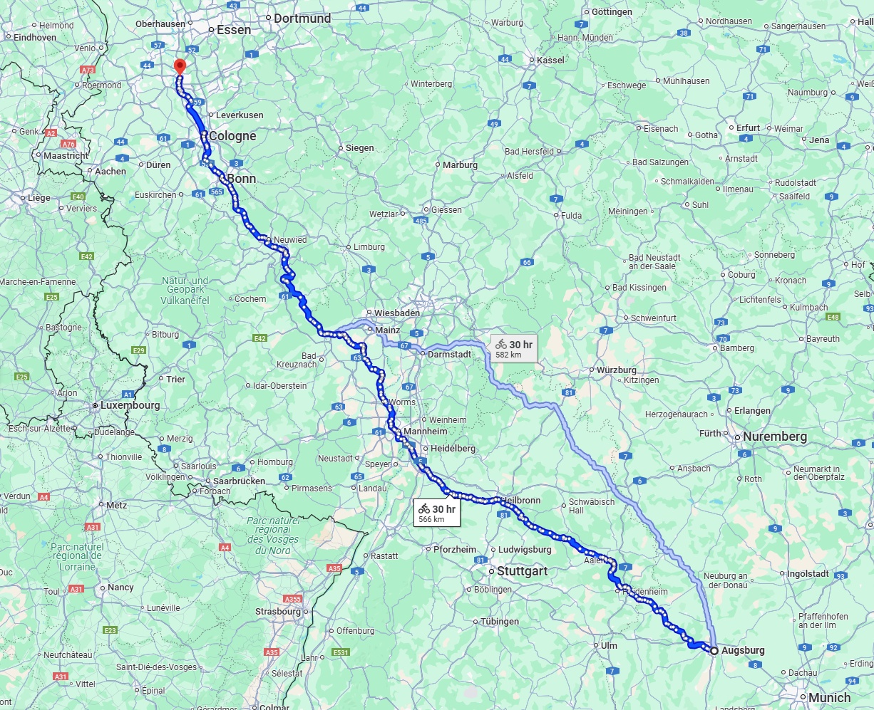 Anreise von Augsburg Zu Düsseldorf Über 