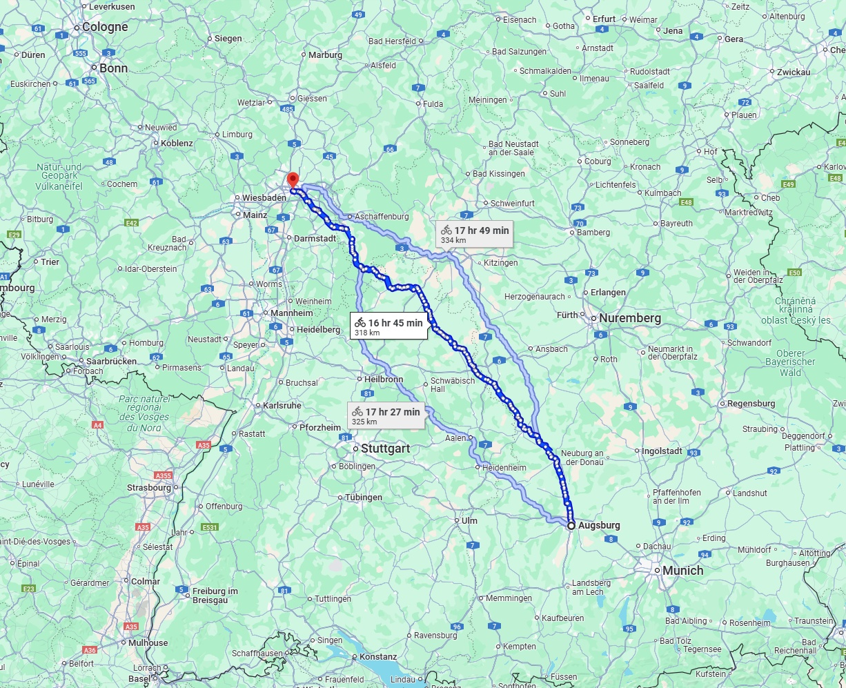 Anreise von Augsburg Zu Frankfurt am Main Über 