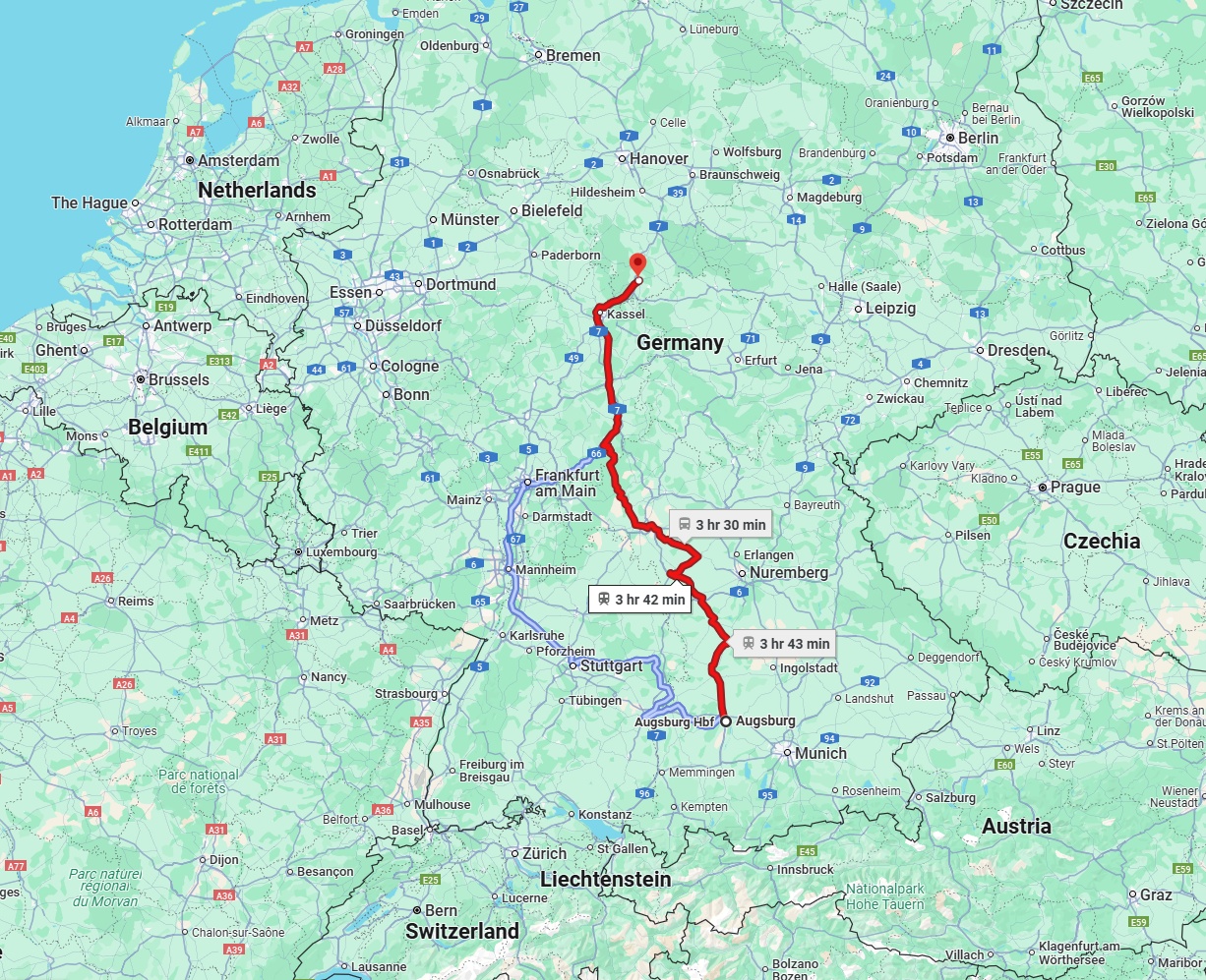 Anreise von Augsburg Zu Göttingen Über 
