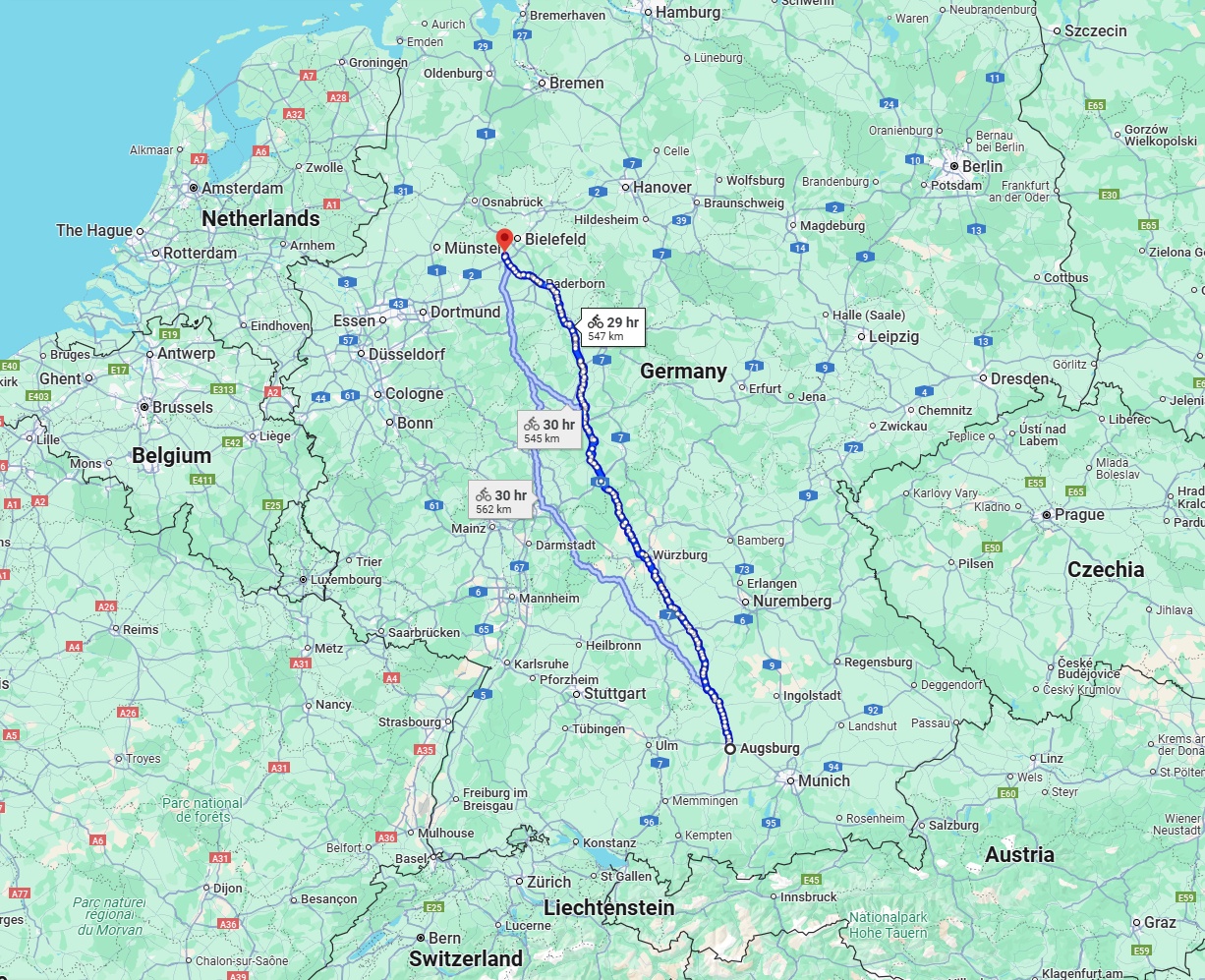 Anreise von Augsburg Zu Gütersloh Über 