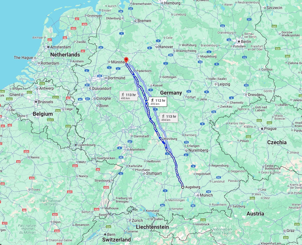 Anreise von Augsburg Zu Gütersloh Über 
