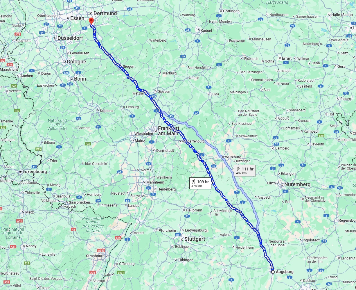 Anreise von Augsburg Zu Hagen Über 