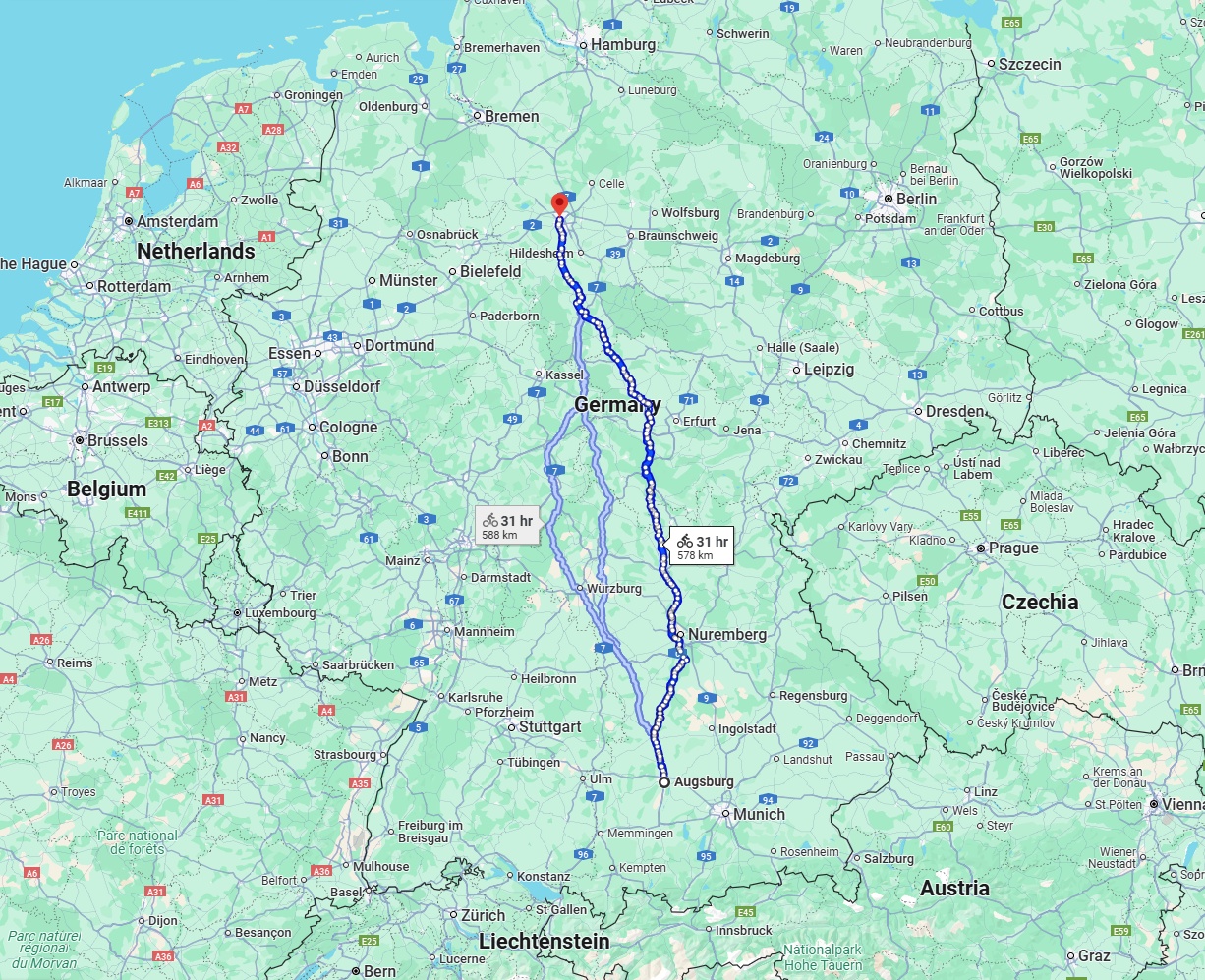 Anreise von Augsburg Zu Hannover Über 