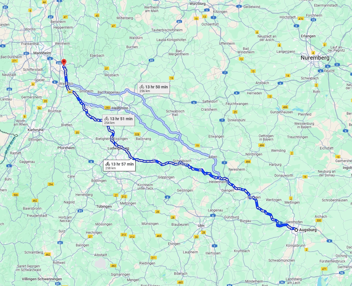 Anreise von Augsburg Zu Heidelberg Über 