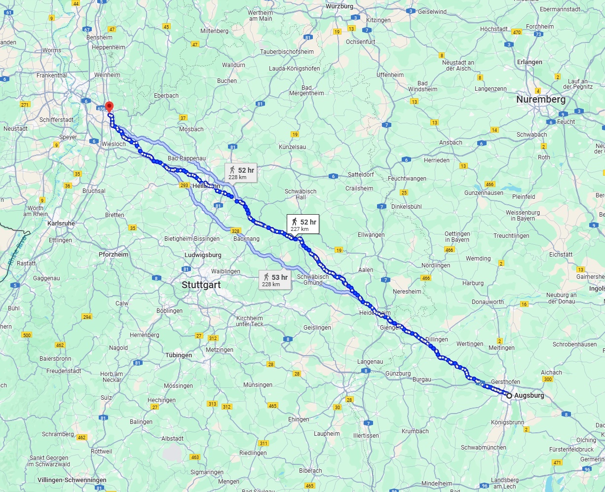Anreise von Augsburg Zu Heidelberg Über 