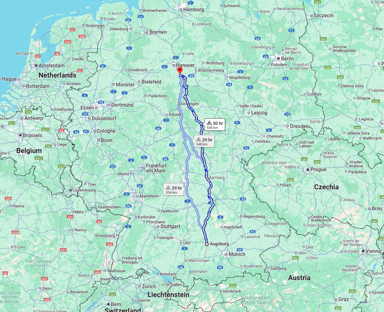 Anreise von Augsburg Zu Hildesheim Über 