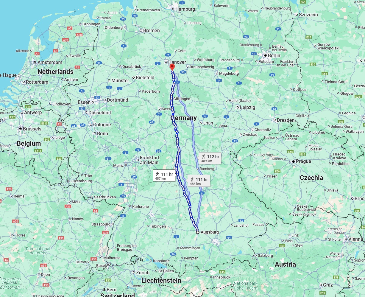 Anreise von Augsburg Zu Hildesheim Über 