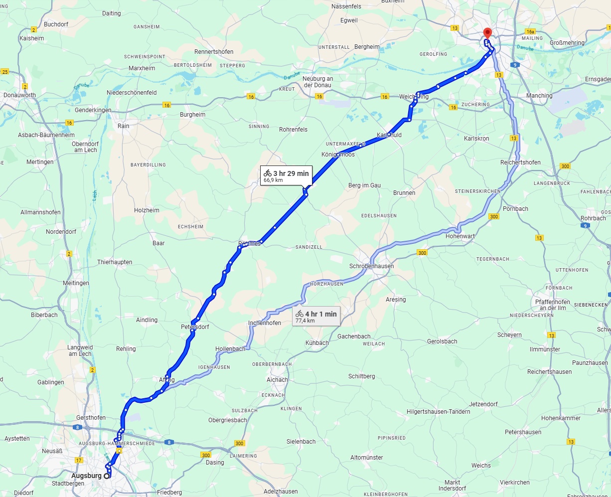 Anreise von Augsburg Zu Ingolstadt Über 