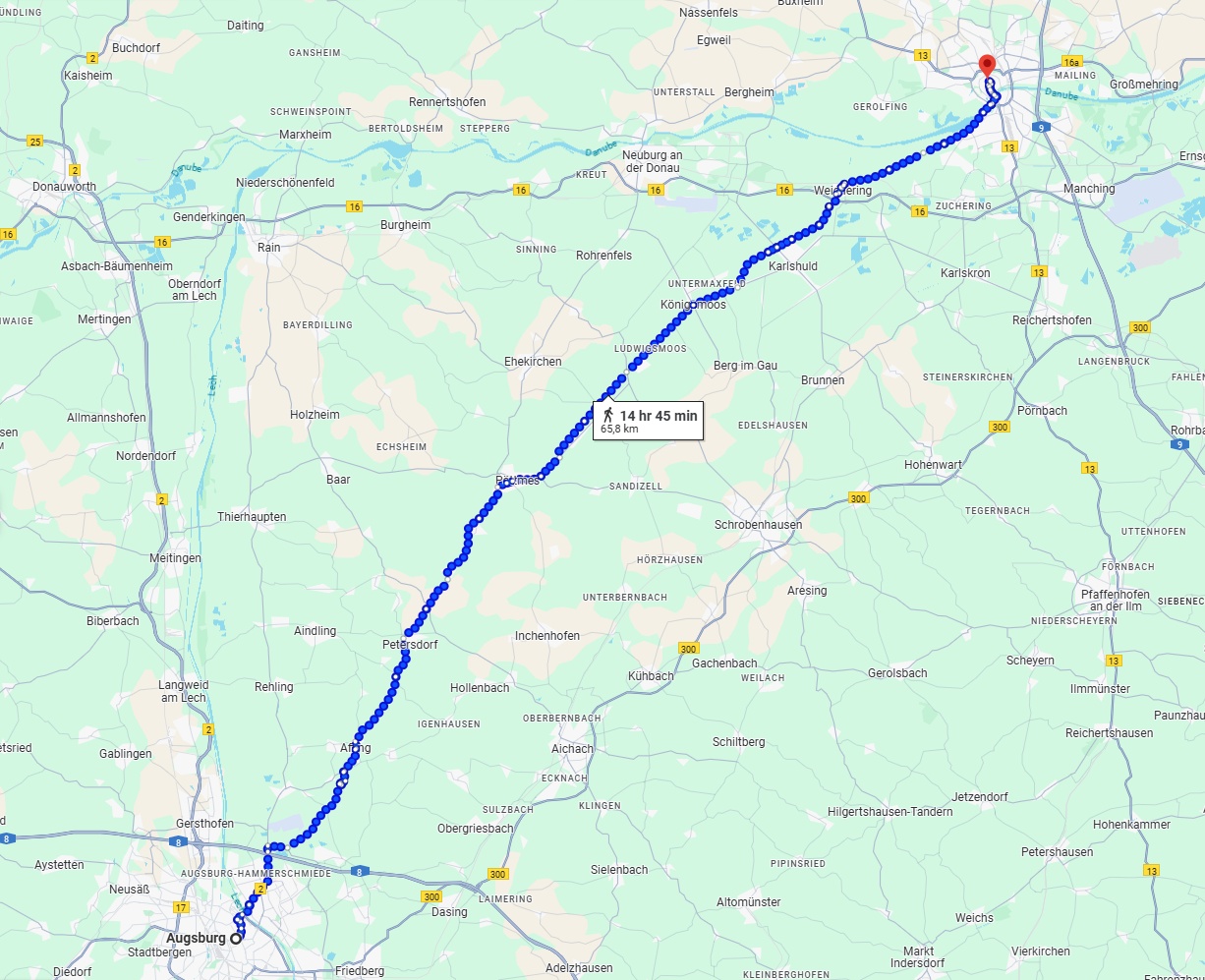 Anreise von Augsburg Zu Ingolstadt Über 